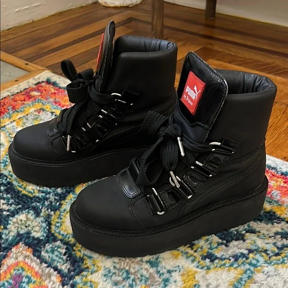 Puma | Shoes | Puma X Fenty Sb Black Eyelet Sneaker Boot  display picture 1